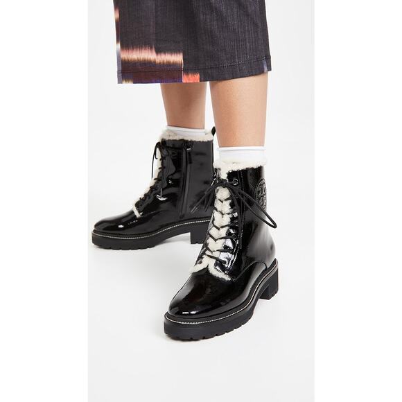 Tory Burch Women's Miller Shearling Lug Sole Boot - Picture 2 of 12
